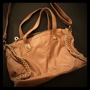 Salmon Colored Purse with gold accents